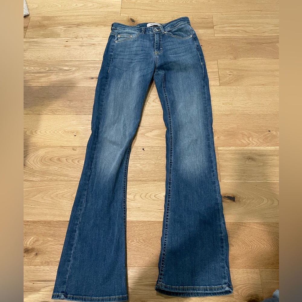 Stretchy boot leg jeans